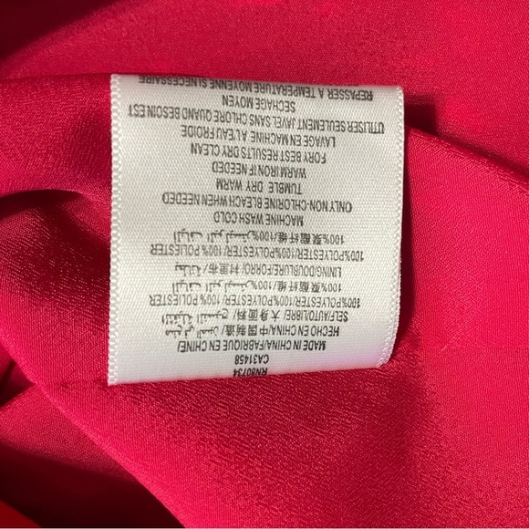 BCBGeneration Raspberry Red Multi One -Shoulder Cocktail Dress Sz 8 - Picture 12 of 16